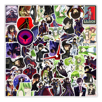 50PCS Japanese Anime Graffiti Stickers Computer Notebook Mobile Phone Water Cup Sticker Waterproof Sticker