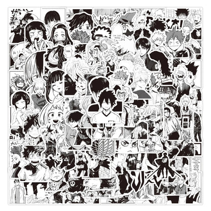 50 Pieces of Mixed Anime Stickers Graffiti Toys Laptop Skateboard Mobile Phone Luggage Stickers