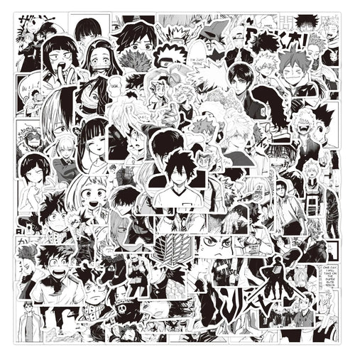 50 Pieces of Mixed Anime Stickers Graffiti Toys Laptop Skateboard Mobile Phone Luggage Stickers