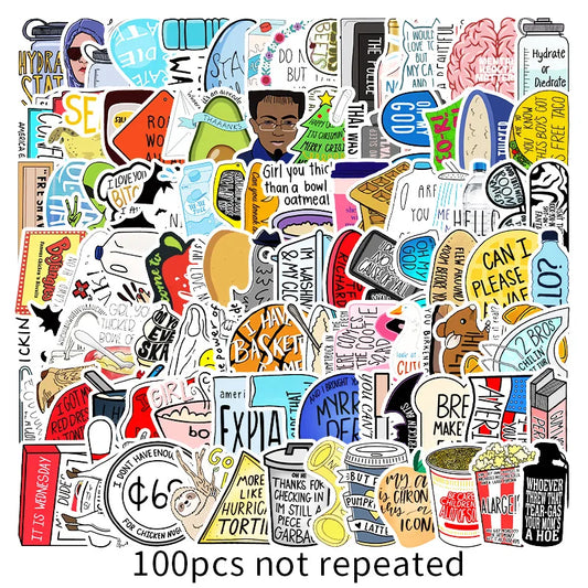 50 pieces of non-repetitive vine graffiti stickers, personalized DIY luggage, car, phone case, laptop, waterproof bathroom decoration sticker toys