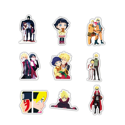50PCS cartoon Japanese anime Uzumaki Naruto decorative style graffiti stickers, personalized, fashionable and creative trend DIY exquisite decorative decal cups, helmets, skateboard popular sticker toys