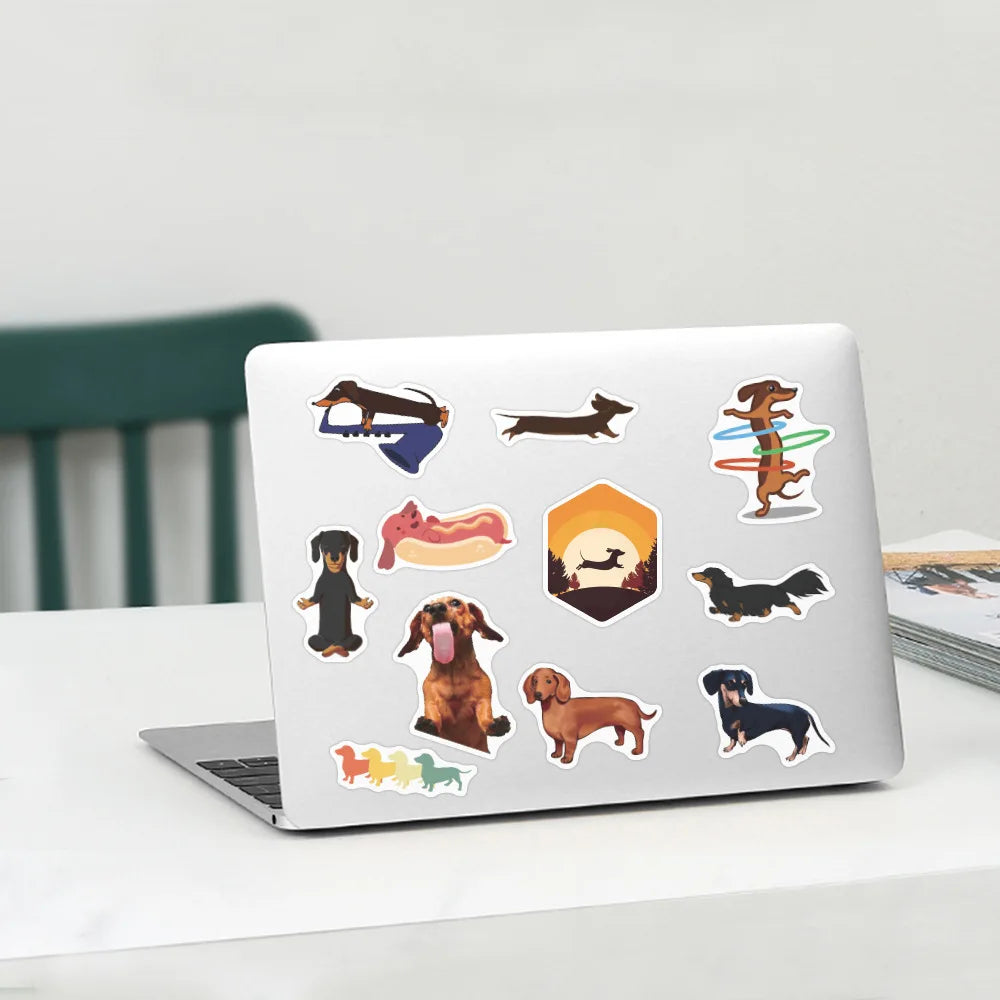 50PCS Cartoon Pet Dog Sticker Graffiti Laptop Guitar Motorcycle Luggage Skateboard Bike Waterproof Sticker