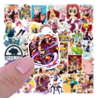 50PCS Animated Seven Deadly Sins Graffiti Laptop Guitar Motorcycle Luggage Skateboard Bike Waterproof Sticker