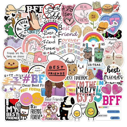 50PCS Cartoon Friendship Popular Waterproof Graffiti Sticker Suitcase Notebook Mobile Phone Water CupRefrigerator