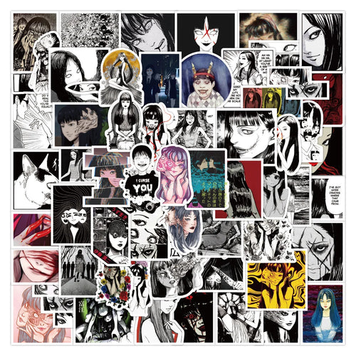50PCS Fujiang Cartoon Anime Sticker Car Motorcycle Trolley Water Cup Ceramic Cup Waterproof Sticker