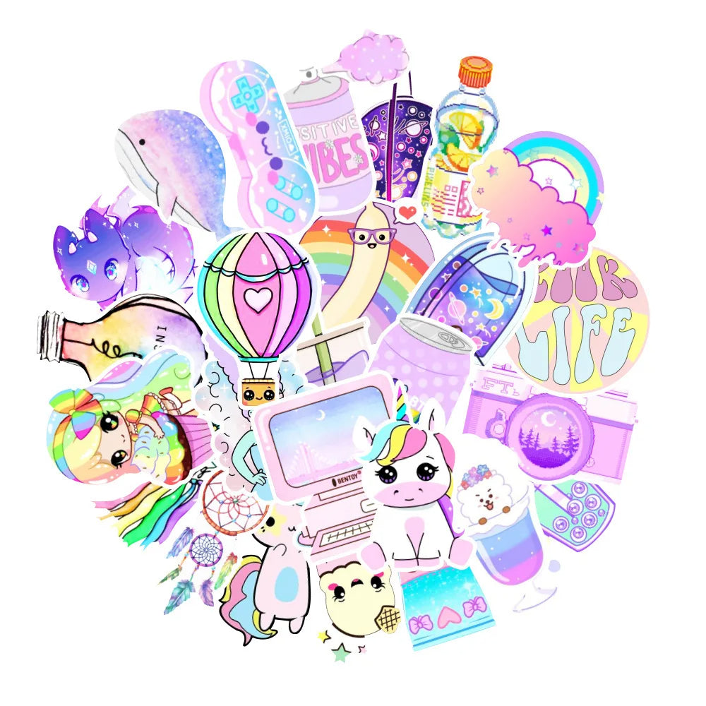 50PCS Zhang Xiaoqing Fresh Graffiti Stickers Refrigerator Notebook Water Cup Mobile Phone Stickers