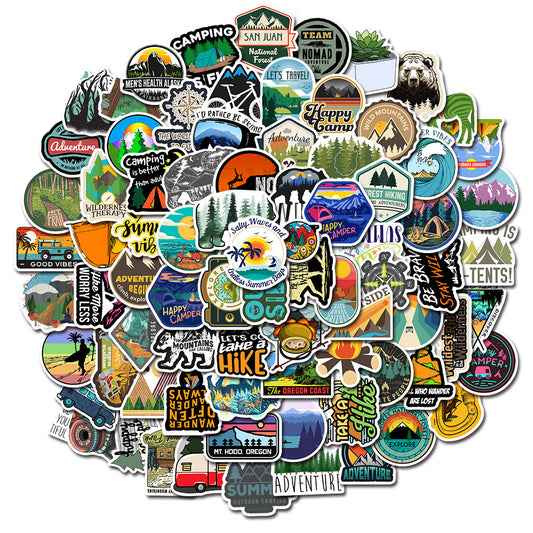 50PCS Mountain Exploration National Park Graffiti Stickers Perfect for Suitcases, Skateboards, Water Bottles, Helmets, Guitars, and Stationery Boxes Exquisite DIY Desktop Decor Decals