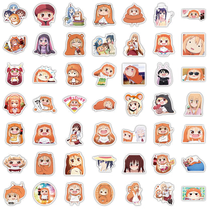 50PCS Cartoon Japanese comic Chimaimei Boo character decorative style graffiti stickers, personalized fashion creative trend DIY exquisite decorative decal cups, helmets, skateboard popular sticker toys