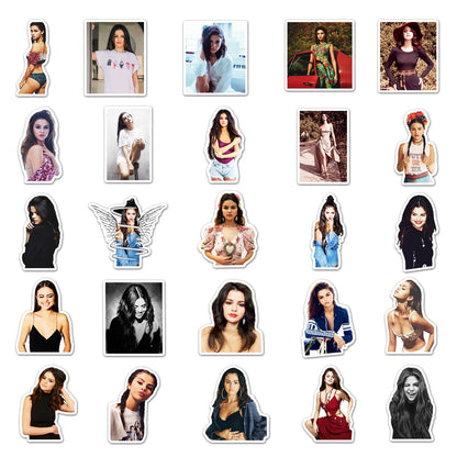 50pcs Popular Beautiful Woman Selena Gomez Graffiti Personality DIY Suitcase Mobile Phone Case Toy Sticker