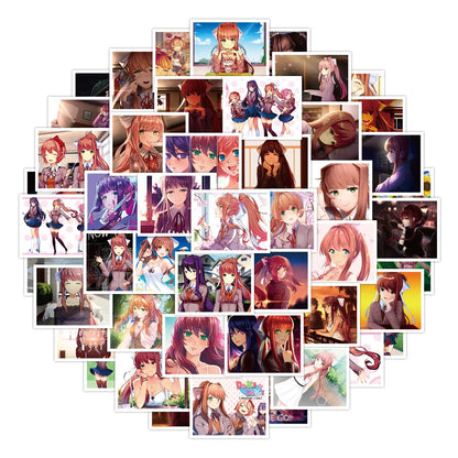 50pcs Monica DIY Luggage Guitar Toy Sticker Wholesale of Japanese Animation and Literature Department