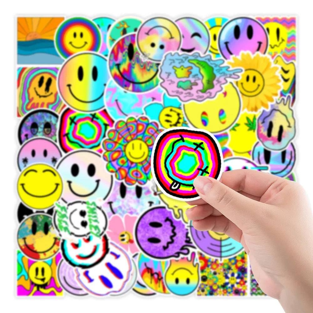 50PCS Smiley Personality Graffiti Sticker Computer Notebook Mobile Phone Water Cup Sticker Waterproof Sticker