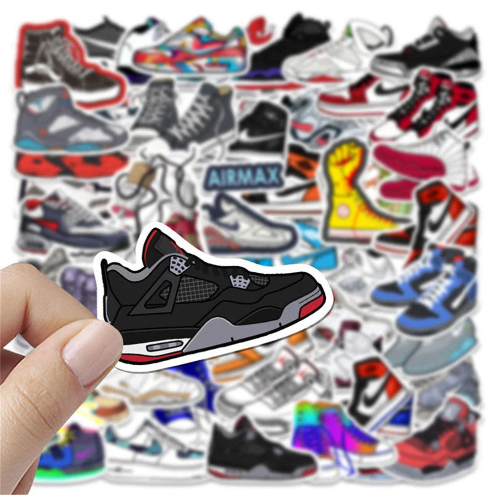 50PCS Tide Brand Sneaker Stickers Luggage Trolley Case Laptop Skateboard Guitar Mobile Phone Graffiti Sticker