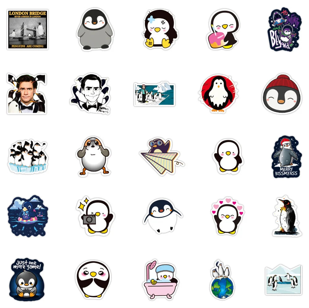 50PCS  American Drama Mr. Pop’s Penguin Graffiti Sticker Motorcycle Luggage Notebook Scooter Sticker