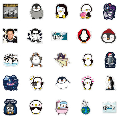 50PCS  American Drama Mr. Pop’s Penguin Graffiti Sticker Motorcycle Luggage Notebook Scooter Sticker