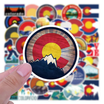 50PCS Famous City Colorado Graffiti Stickers Landscape Luggage Laptop Water Cup Stickers