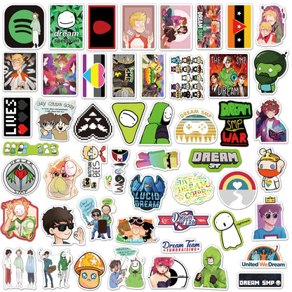 50 pieces of dreamy Smp hot and cute graffiti stickers, personalized and creative decorative stickers, DIY luggage, guitar, refrigerator, helmet and fashionable toy stickers