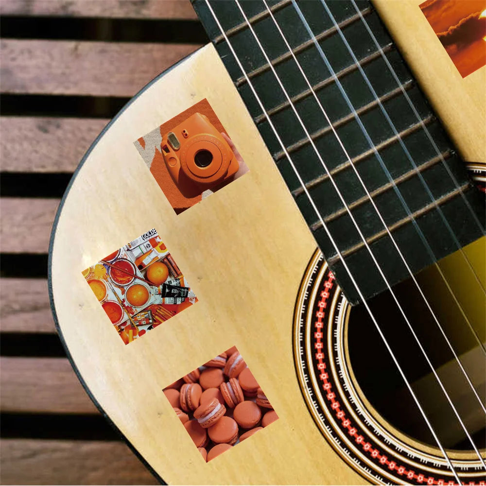 50PCS Orange Sunset Landscape Graffiti Stickers Personalized Decoration Luggage Laptop Waterproof Stickers