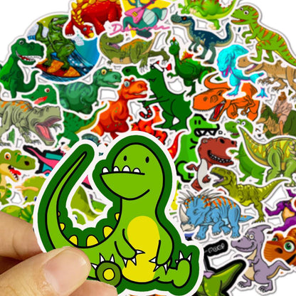 50PCS Art Illustration Trendy Cute Cartoon Dinosaur Doodle Stickers Exquisite Fashion Creative DIY Decorative Sticker Decals for Notebooks Suitable for Mugs, Helmets, Skateboards, Pencil Cases, and Desktops