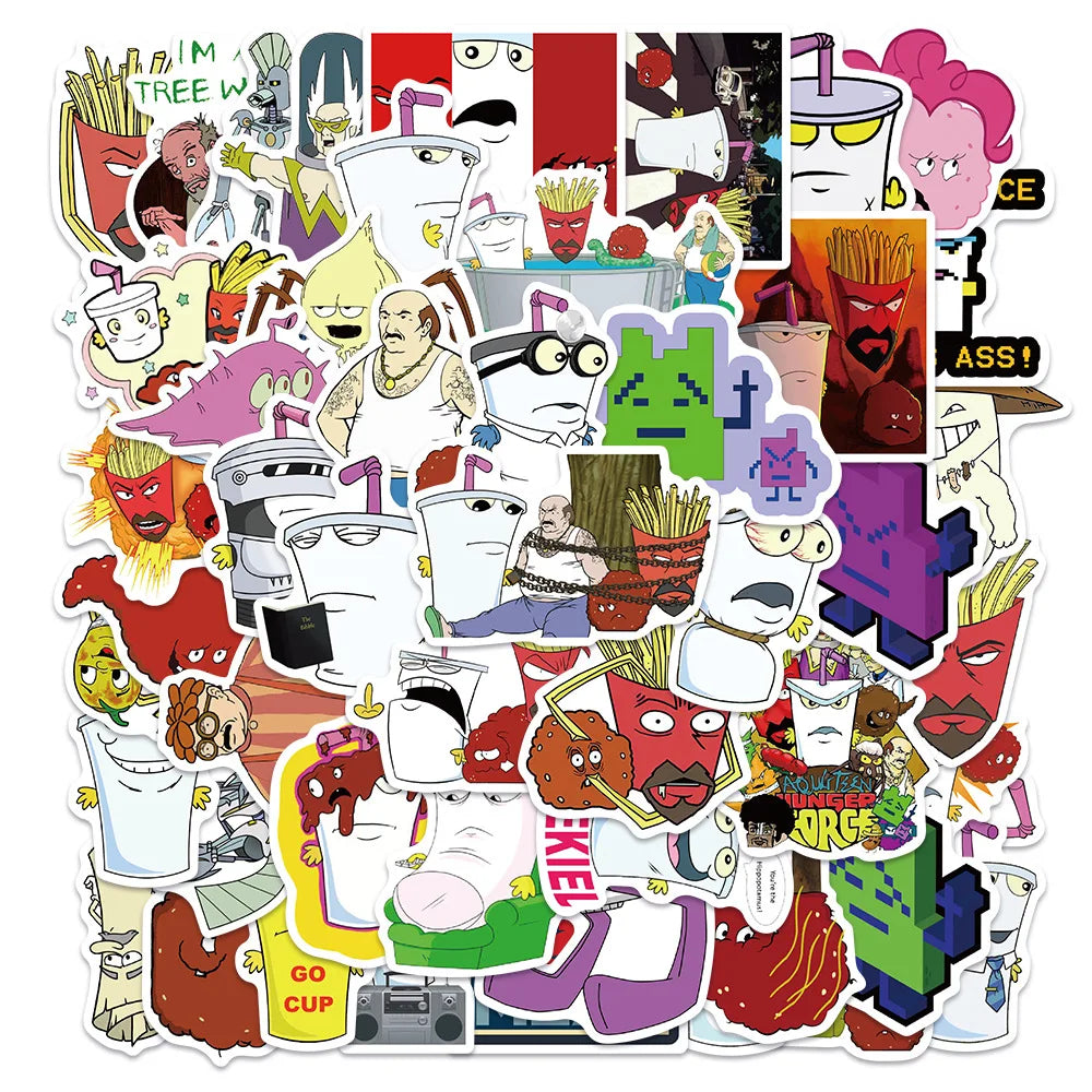 50PCS cartoon drink cups, adventure decorative style graffiti stickers, personalized, fashionable and creative trend DIY exquisite decorative decal cups, helmets, skateboard popular sticker toys