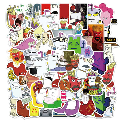 50PCS cartoon drink cups, adventure decorative style graffiti stickers, personalized, fashionable and creative trend DIY exquisite decorative decal cups, helmets, skateboard popular sticker toys