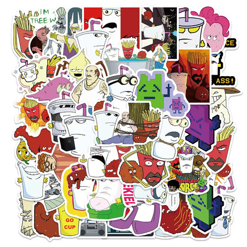 50PCS cartoon drink cups, adventure decorative style graffiti stickers, personalized, fashionable and creative trend DIY exquisite decorative decal cups, helmets, skateboard popular sticker toys