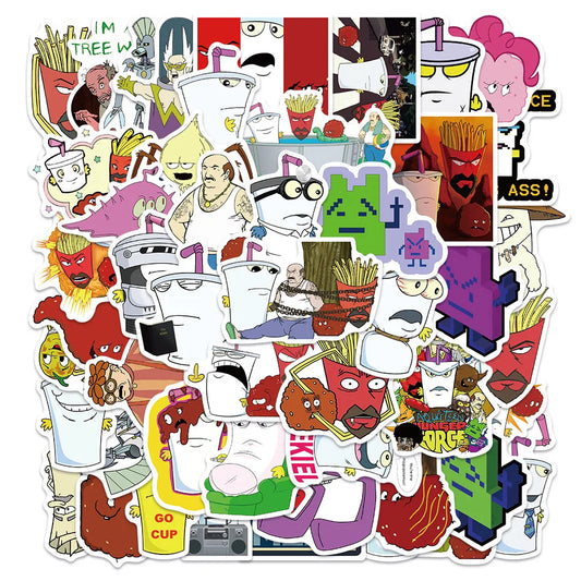 50PCS cartoon drink cups, adventure decorative style graffiti stickers, personalized, fashionable and creative trend DIY exquisite decorative decal cups, helmets, skateboard popular sticker toys