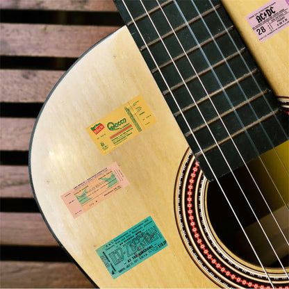 50PCS Band Retro Ticket Graffiti Sticker Personalized Decoration Luggage Water Cup Guitar Waterproof Sticker