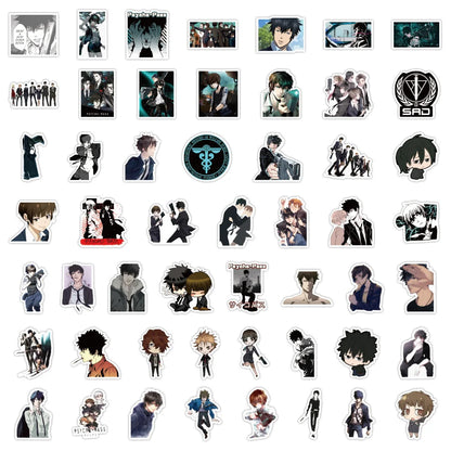 50PCS New Japanese Anime Psychographer Graffiti Stickers Car Trunk Water Cup Refrigerator Sticker