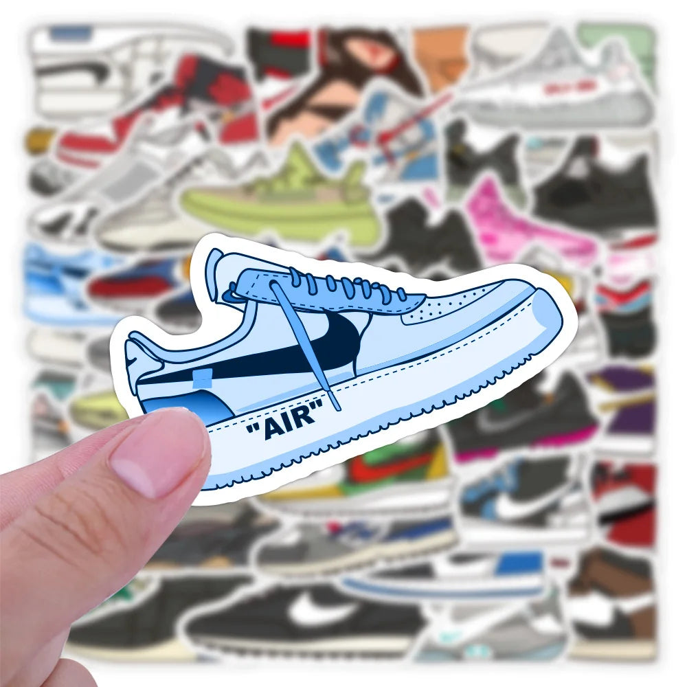 50pcs Personalized Trendy Sneakers Graffiti Personalized DIY Decoration Suitcase  Phone Case Toy Sticker