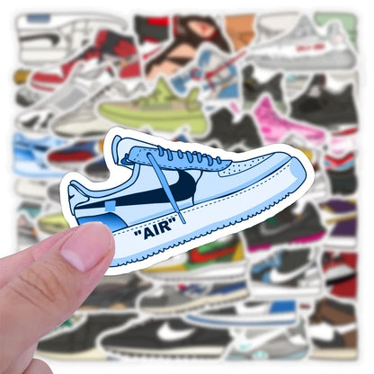 50pcs Personalized Trendy Sneakers Graffiti Personalized DIY Decoration Suitcase  Phone Case Toy Sticker