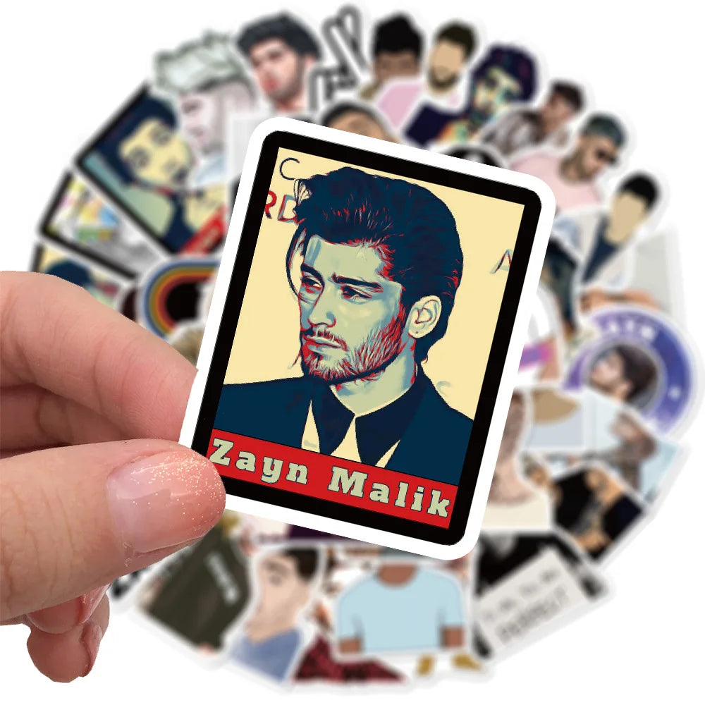 50PCS British Singer Zen Malik Zayn Malik Graffiti Waterproof Sticker Suitcase Notebook Skateboard WaterCupHelmet