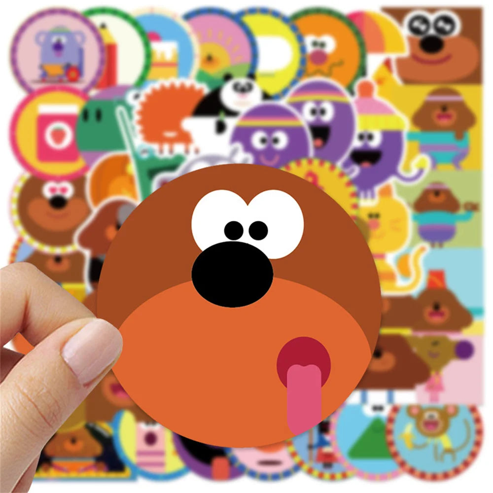 50PCS cartoon animation hi dog teacher stickers hand account notebook luggage waterproof stickers
