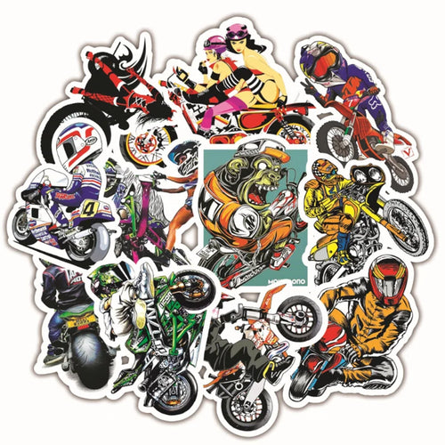 50PCS   creativepersonality motorcycle sticker luggage trolley guitar cartoon sticker toy