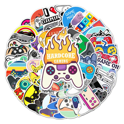 /50PCS Cartoon Gamepad Graffiti Children Stickers Luggage Mobile Phone Case Laptop Waterproof PVC Stickers