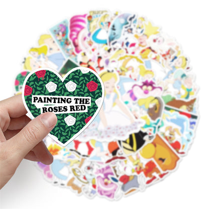 50PCS Princess Deconstruction Stickers - Feminist Fairy Tale Decals for Gender Role Mapping, Kingdom Hierarchy Studies & Crown Subversion Projects