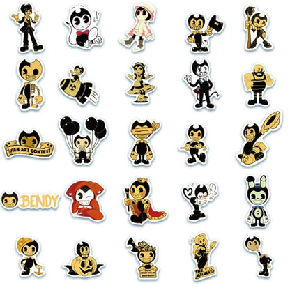 50PCS Retro Cartoon Horror Game Diary Graffiti Mobile Phone Shell Skateboard Decoration Waterproof Sticker Toy