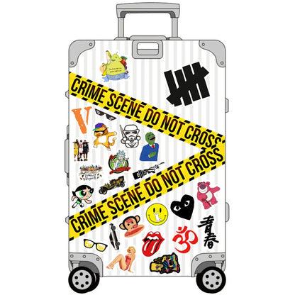50PCS Red Small Fresh Graffiti Laptop Guitar Motorcycle Luggage Skateboard Bike Waterproof Stickers