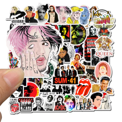 50 pieces of hip-hop rock punk graffiti stickers, personalized DIY suitcase trolleys, suitcase laptops, phone cases, notebook books, decorative sticker toys