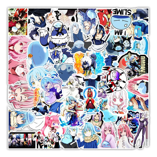 50PCS Rebirth Another World Becomes Slime Sticker Computer Phone Water Cup Sticker Waterproof Sticker