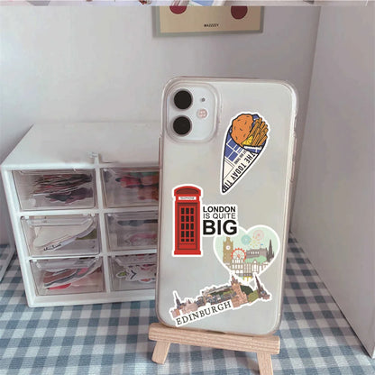 50PCS British Pzi Flag Retro Cultural Logo Sticker Luggage Stationery Notebook Computer Helmet Sticker