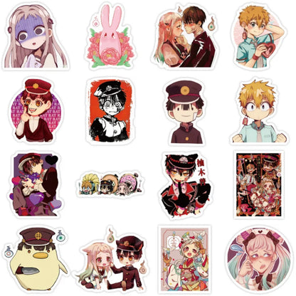 50 pieces of cartoon and anime character ground binding graffiti stickers, personalized DIY luggage, guitar, laptop, phone case, planner, car graffiti sticker toys