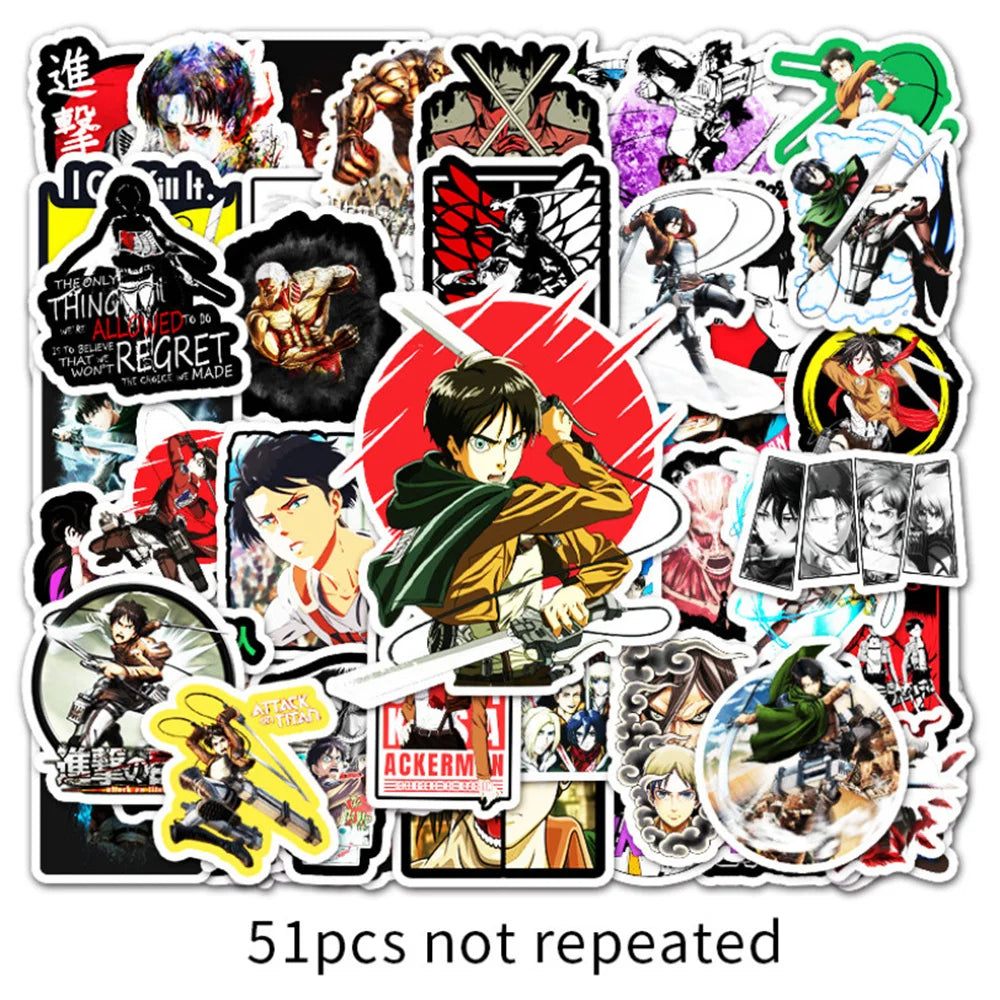 50PCS Katto Japanese giant anime character decorative style graffiti stickers, personalized, fashionable and creative trend DIY exquisite decorative decal cups, helmets, skateboard popular sticker toys