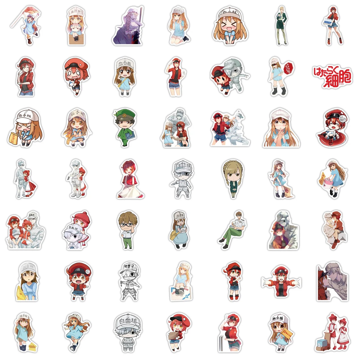 50PCS Animation Work Cell Cartoon Graffiti Waterproof Sticker Suitcase Notebook Skateboard Refrigerator Water Cup