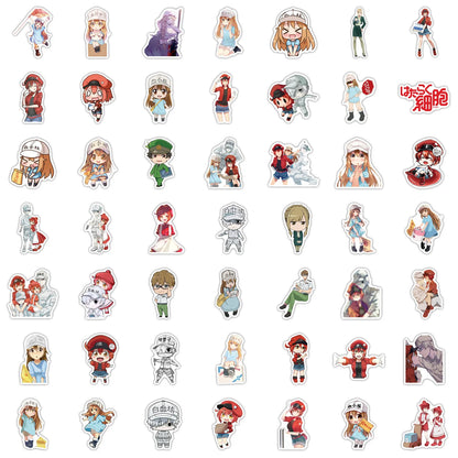 50PCS Animation Work Cell Cartoon Graffiti Waterproof Sticker Suitcase Notebook Skateboard Refrigerator Water Cup