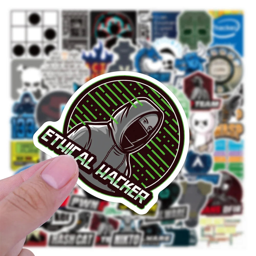 50PCS Hacker Graffiti Sticker Thermos Cup Luggage Car Battery Car Phone Sticker