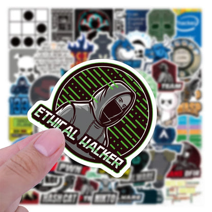 50PCS Hacker Graffiti Sticker Thermos Cup Luggage Car Battery Car Phone Sticker