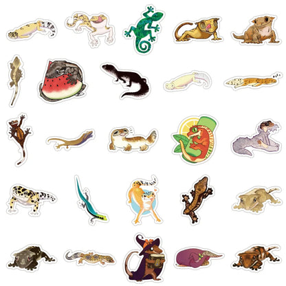 50PCS Cartoon Gecko Personalized Graffiti Waterproof Sticker Suitcase Notebook Refrigerator Skateboard Water Cup