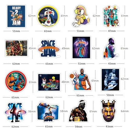 50PCS Cartoon Animation Air Slam Dunk New Legend Car Luggage Computer Water Cup Graffiti Stickers