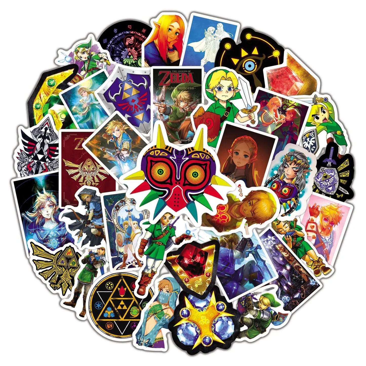 50PCS Zelda Legend Graffiti Waterproof Sticker Suitcase Notebook Refrigerator Skateboard Stationery Box Water Cup