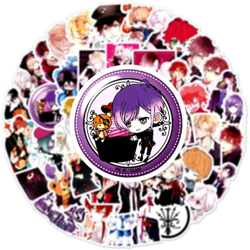50PCS Diabolik Lovers Devil Lover Graffiti Waterproof Sticker Trolley Case Notebook Car Refri gerator Helmet Water Cup